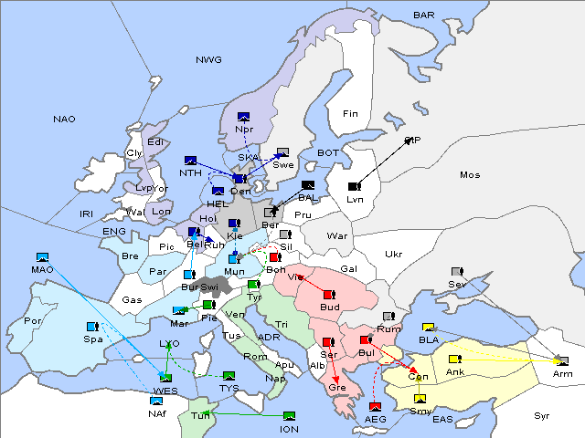 Map Fall 1903 Movement