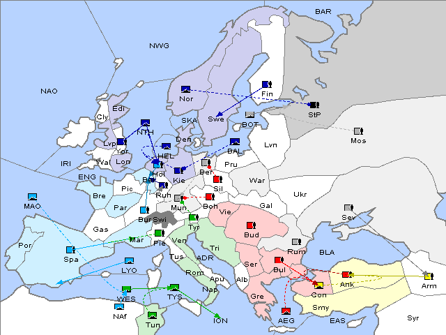 Map Fall 1904 Movement