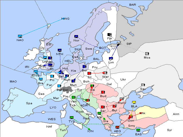 Map Fall 1906 Movement