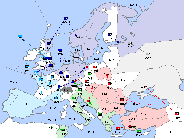 Map Fall 1907 Movement