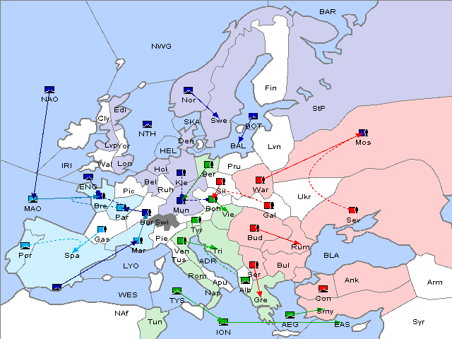 Map Fall 1909 Movement
