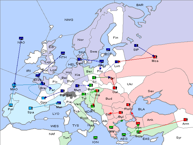 Map Fall 1910 Movement