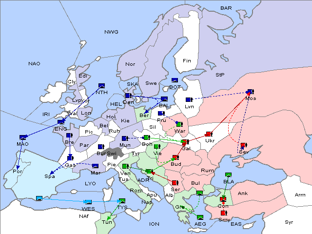 Map Fall 1911 Movement