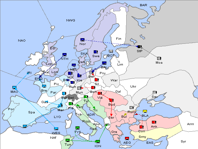 Map Spring 1905 Movement