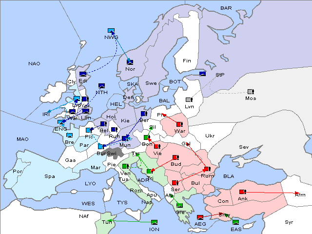 Map Spring 1907 Movement