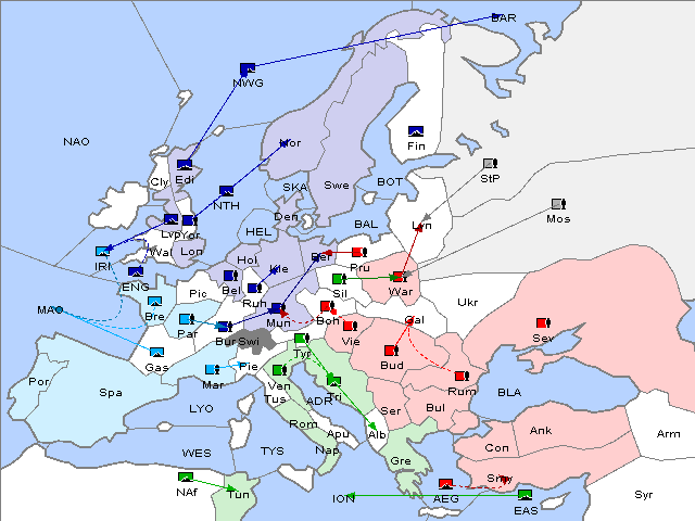 Map Spring 1908 Movement