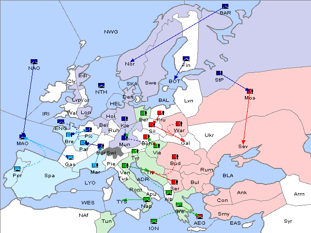 Map Spring 1909 Movement
