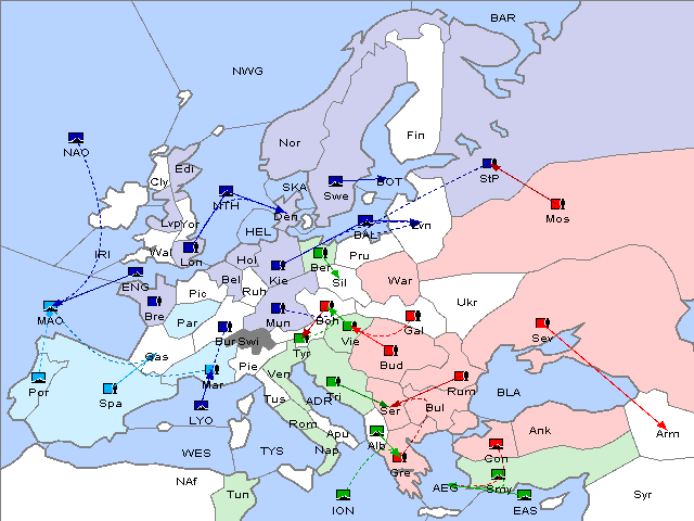 Map Spring 1910 Movement