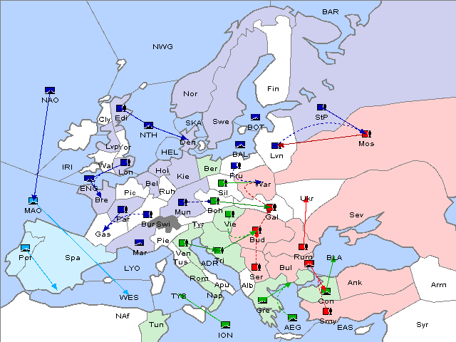 Map Spring 1911 Movement