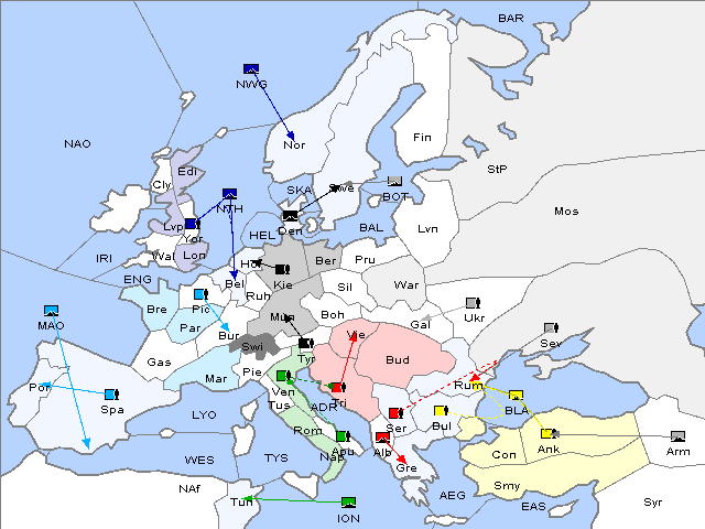 Map Fall 1901 Movement