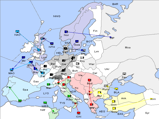 Map Fall 1903 Movement