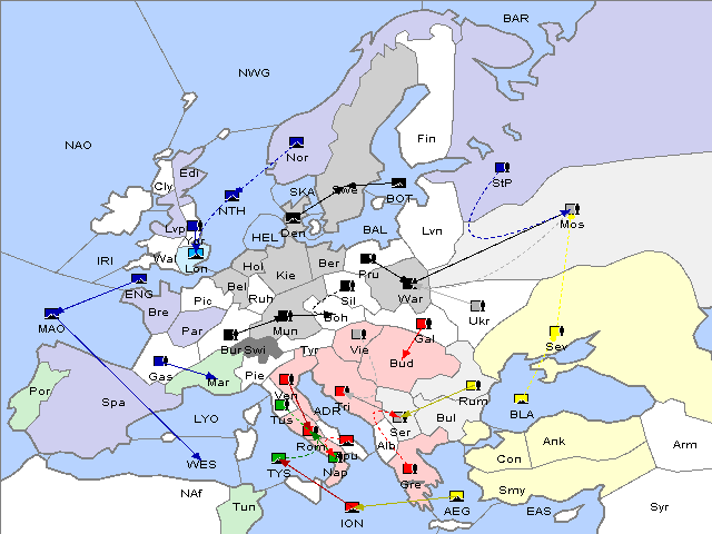 Map Fall 1905 Movement