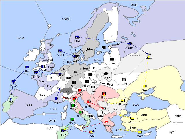 Map Fall 1906 Movement