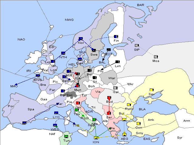 Map Fall 1907 Movement