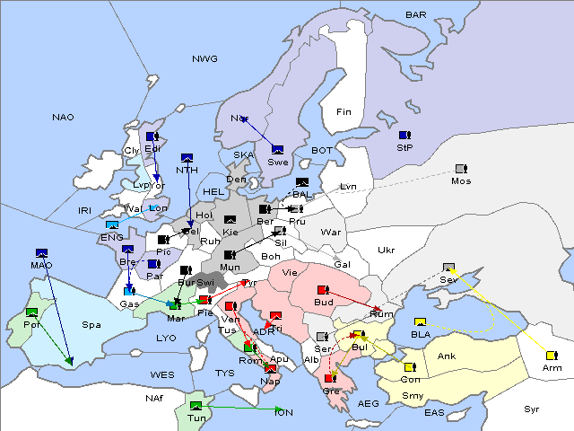 Map Spring 1904 Movement