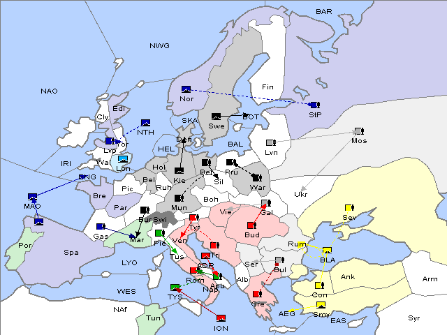 Map Spring 1905 Movement