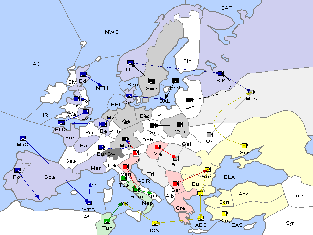 Map Spring 1907 Movement