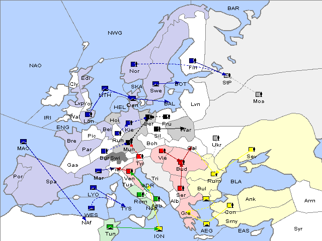 Map Spring 1908 Movement