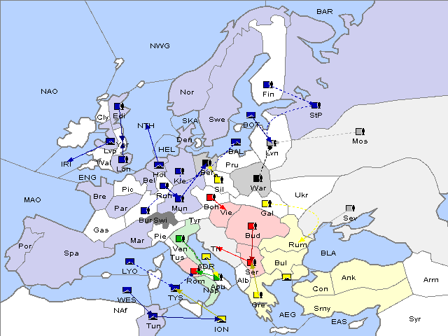 Map Spring 1909 Movement