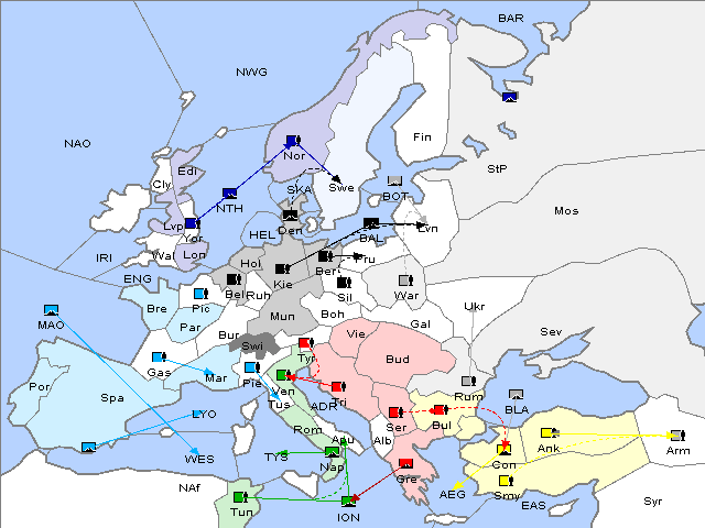 Map Fall 1902 Movement