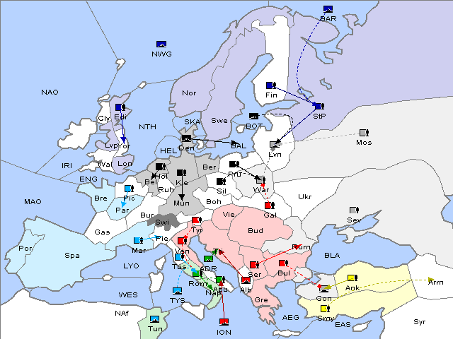 Map Fall 1903 Movement