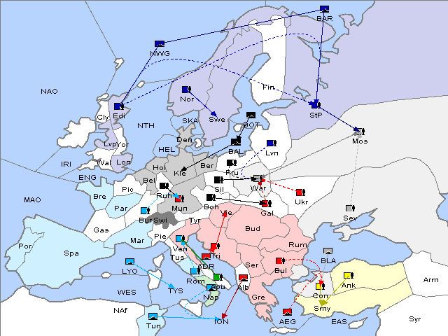Map Fall 1904 Movement