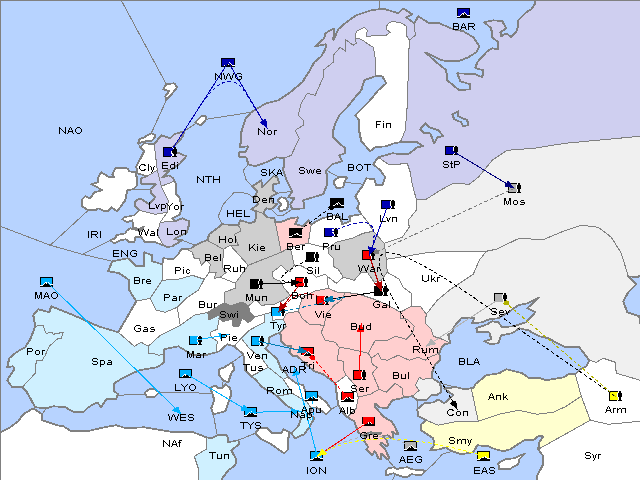 Map Fall 1905 Movement