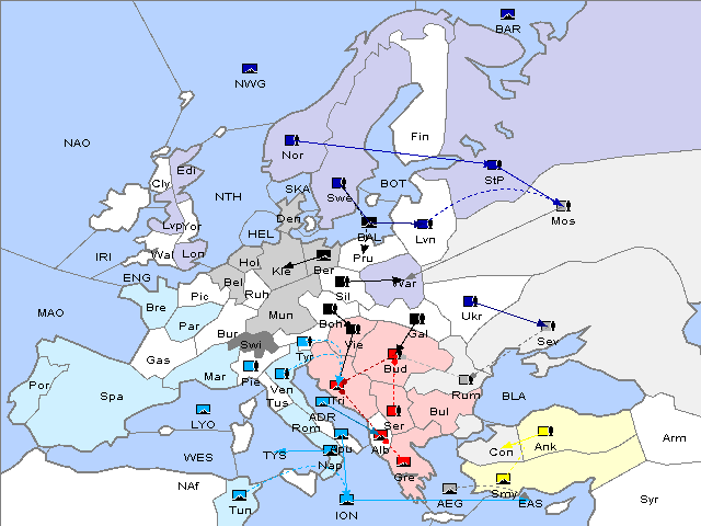 Map Fall 1906 Movement