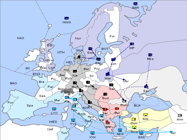Map Fall 1907 Movement