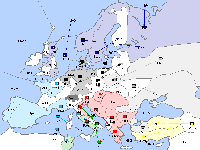 Map Spring 1903 Movement