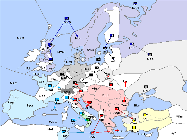 Map Spring 1904 Movement
