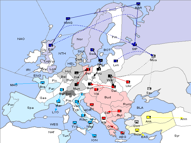 Map Spring 1905 Movement