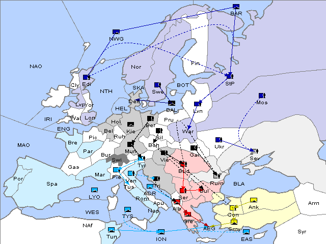 Map Spring 1907 Movement