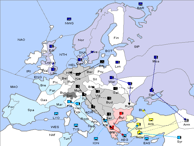 Map Spring 1908 Movement