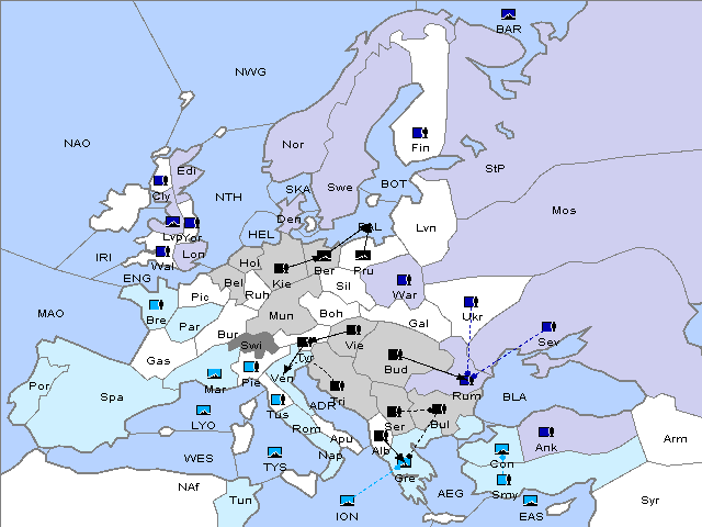 Map Spring 1911 Movement