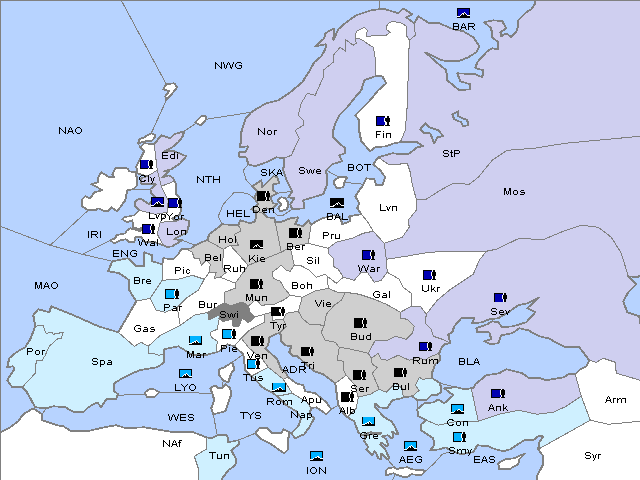 Map Spring 1912 Movement