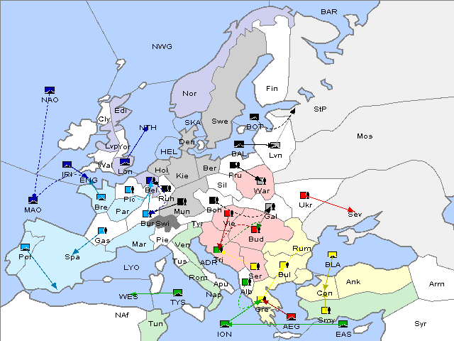 Map Fall 1903 Movement
