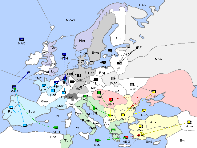 Map Fall 1904 Movement