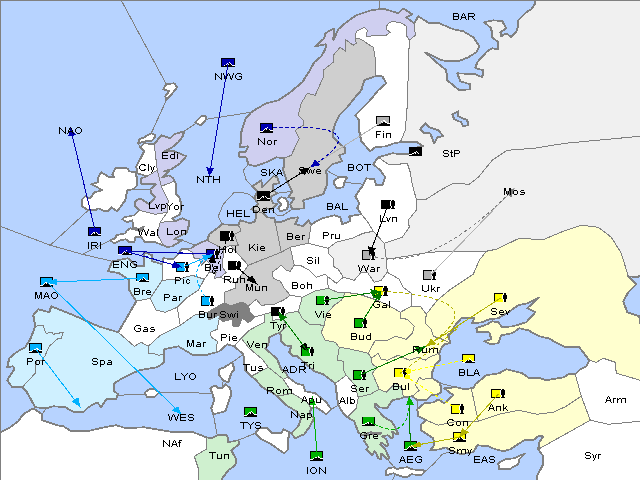 Map Fall 1905 Movement