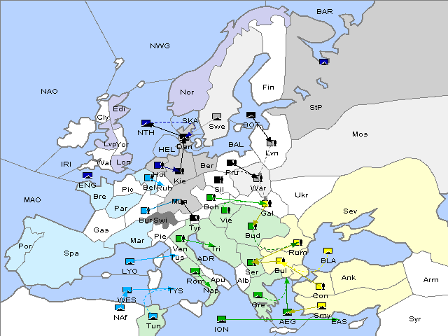 Map Fall 1906 Movement