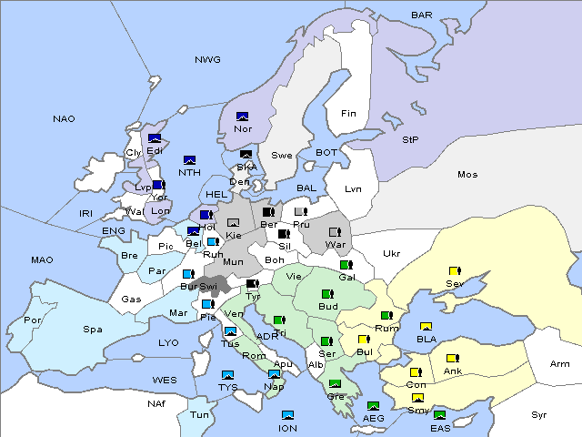 Map Fall 1907 Movement