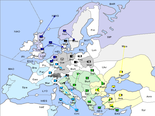 Map Fall 1907 Movement
