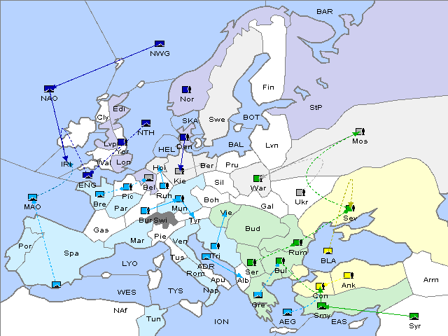 Map Fall 1909 Movement