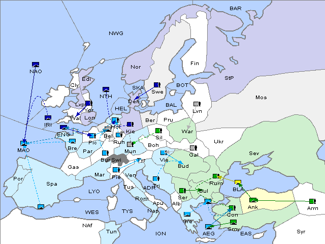 Map Fall 1910 Movement
