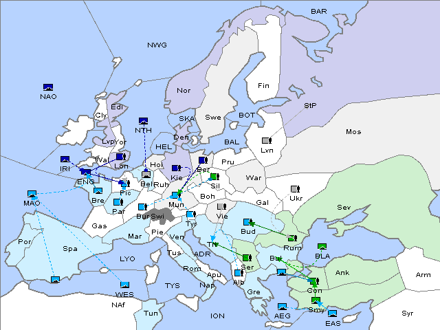 Map Fall 1911 Movement