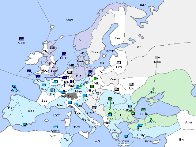 Map Fall 1912 Movement