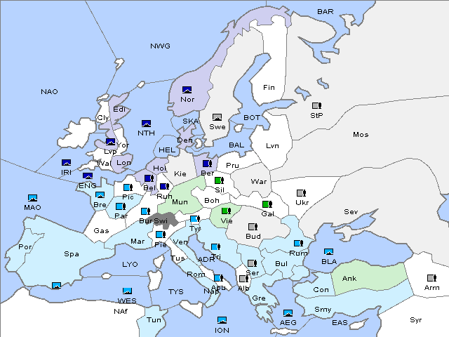 Map Fall 1914 Movement