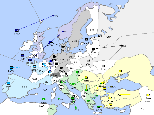 Map Spring 1905 Movement