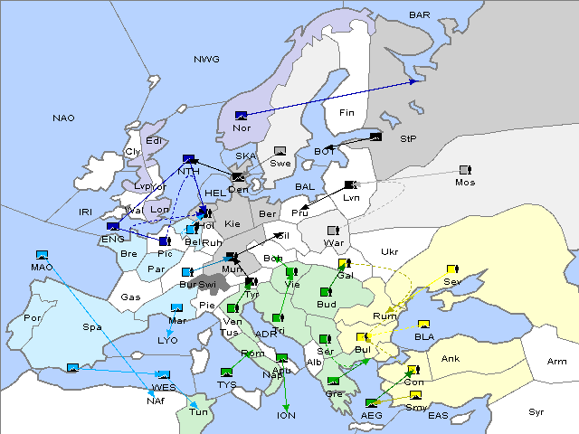 Map Spring 1906 Movement
