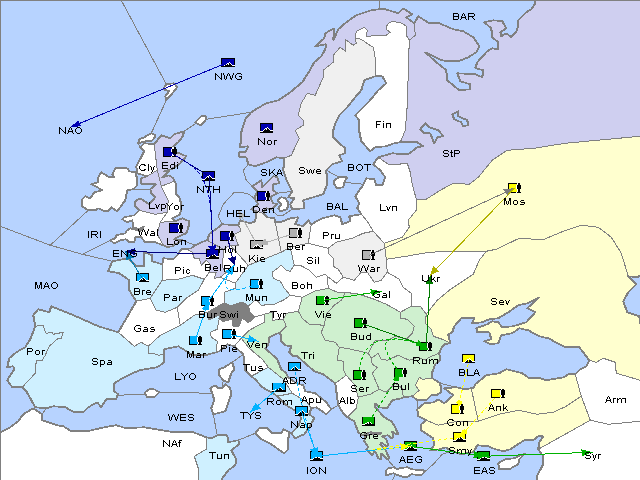 Map Spring 1908 Movement